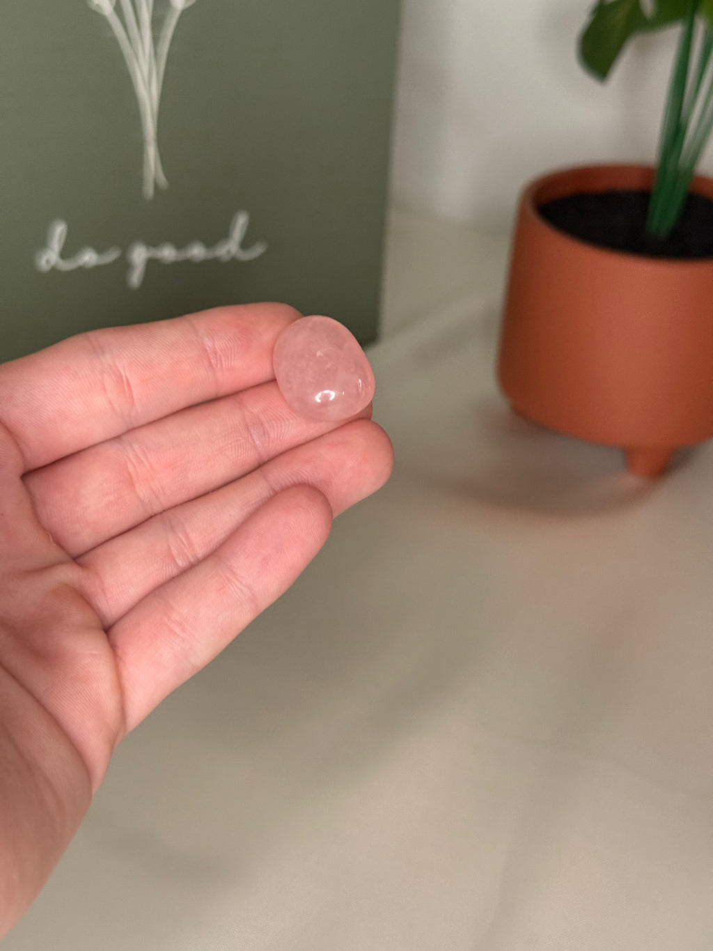 Rose quartz tumble