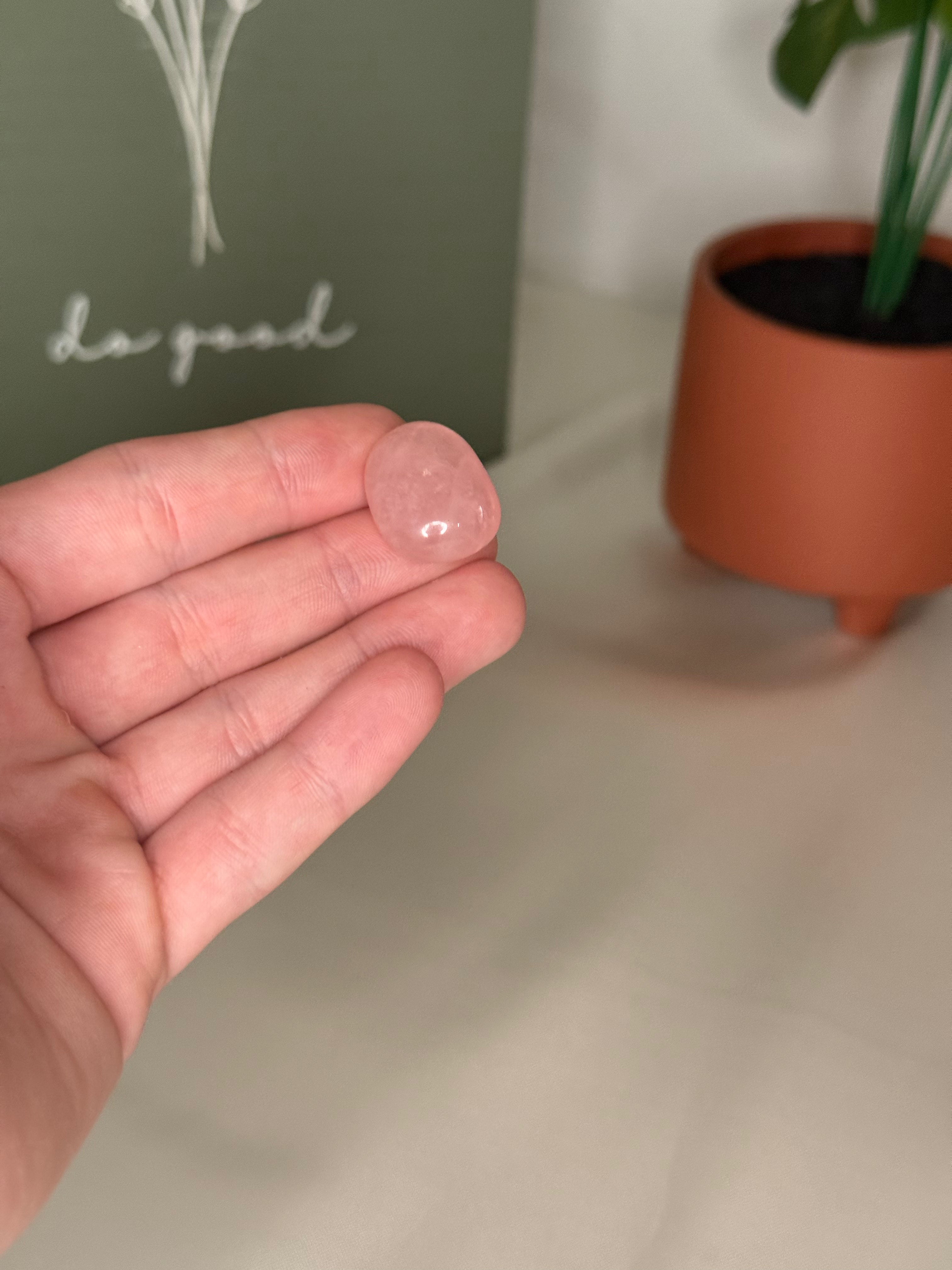 Rose quartz tumble