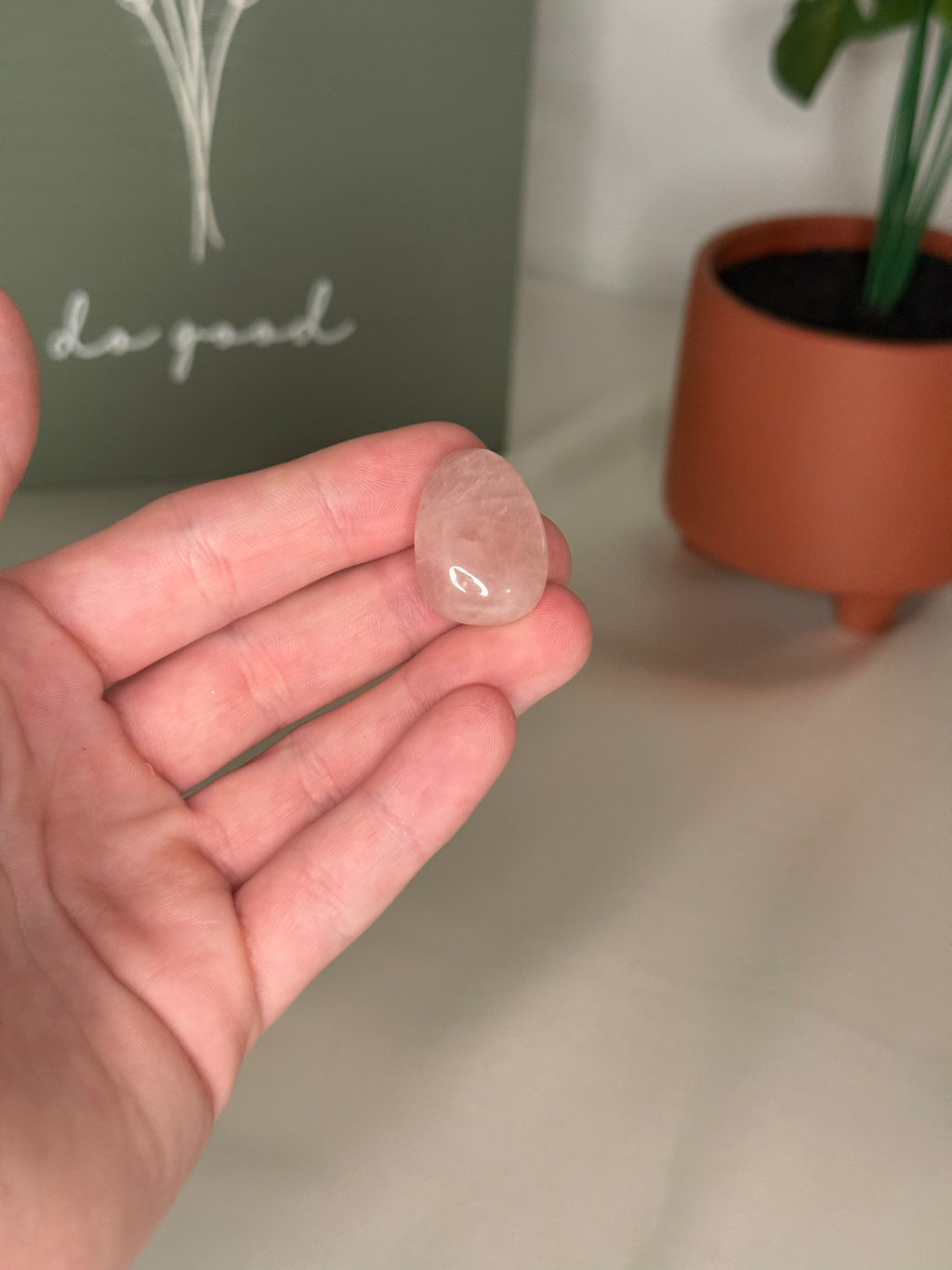 Rose quartz tumble