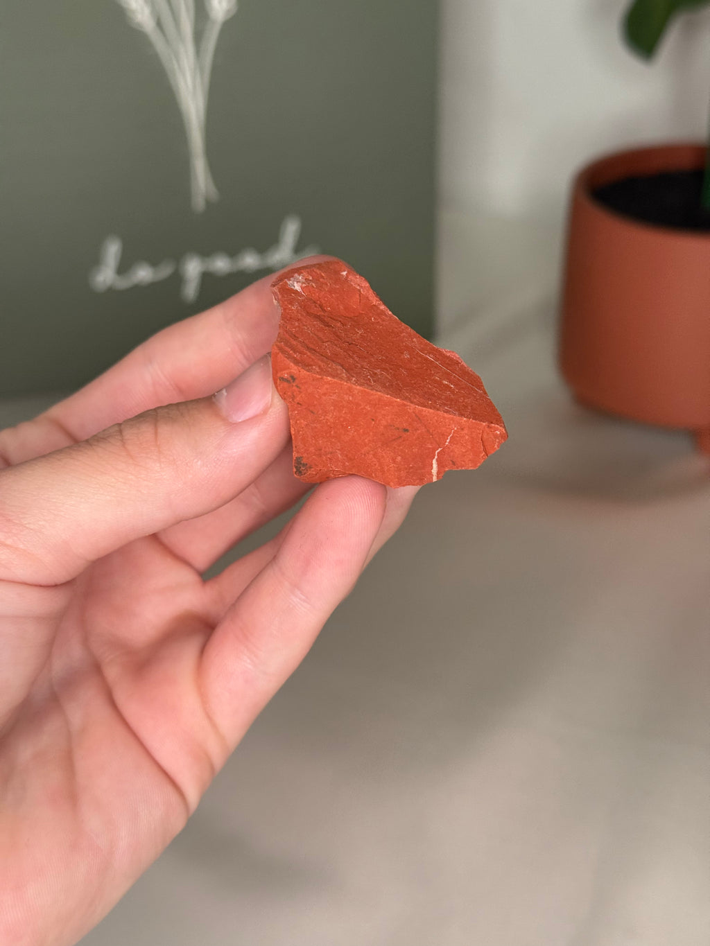 Raw red jasper