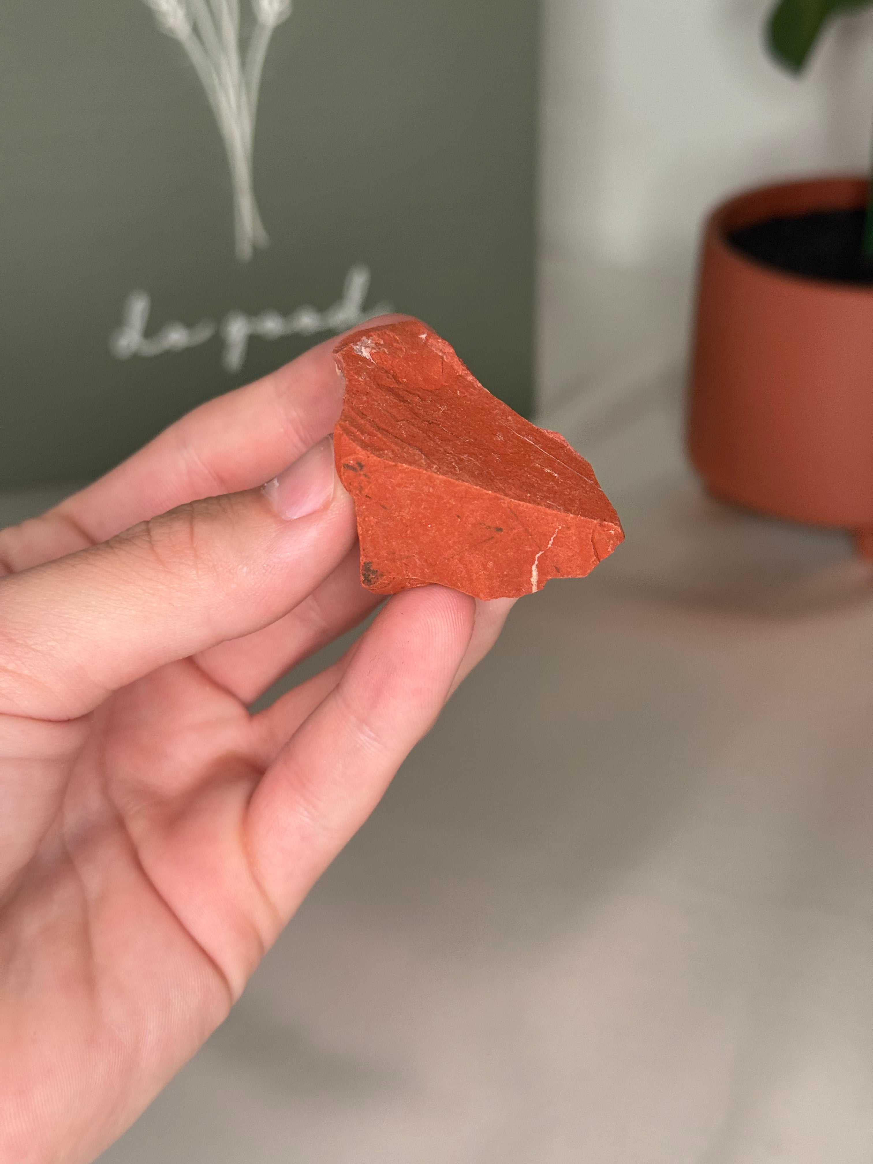 Raw red jasper