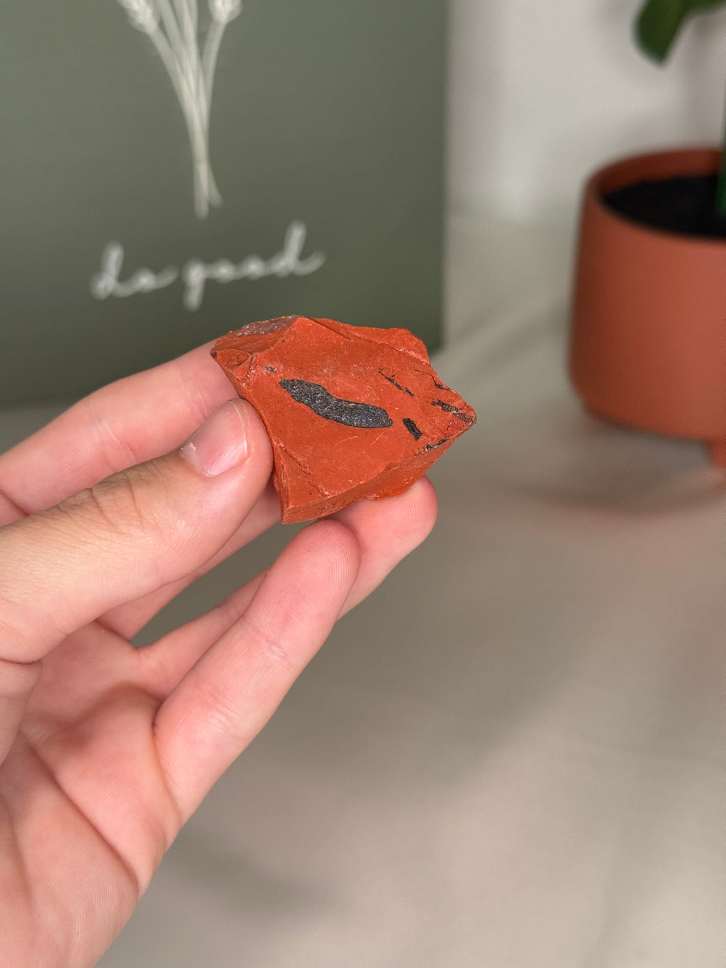 Raw red jasper