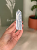 Blue lace agate tower