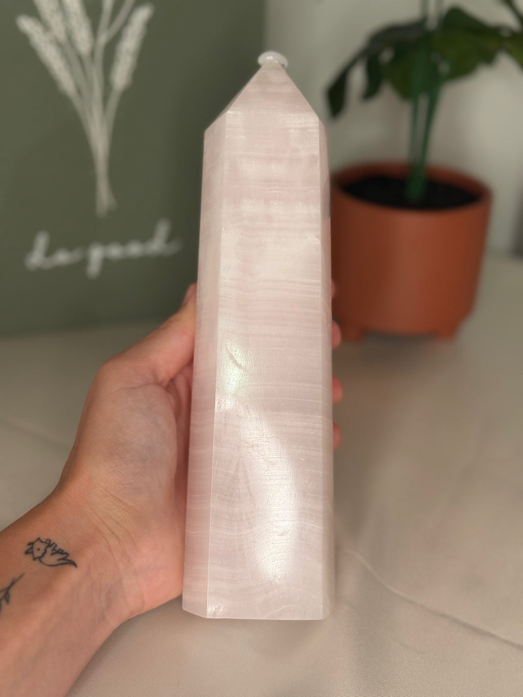 Pink calcite tower (UV reactive)