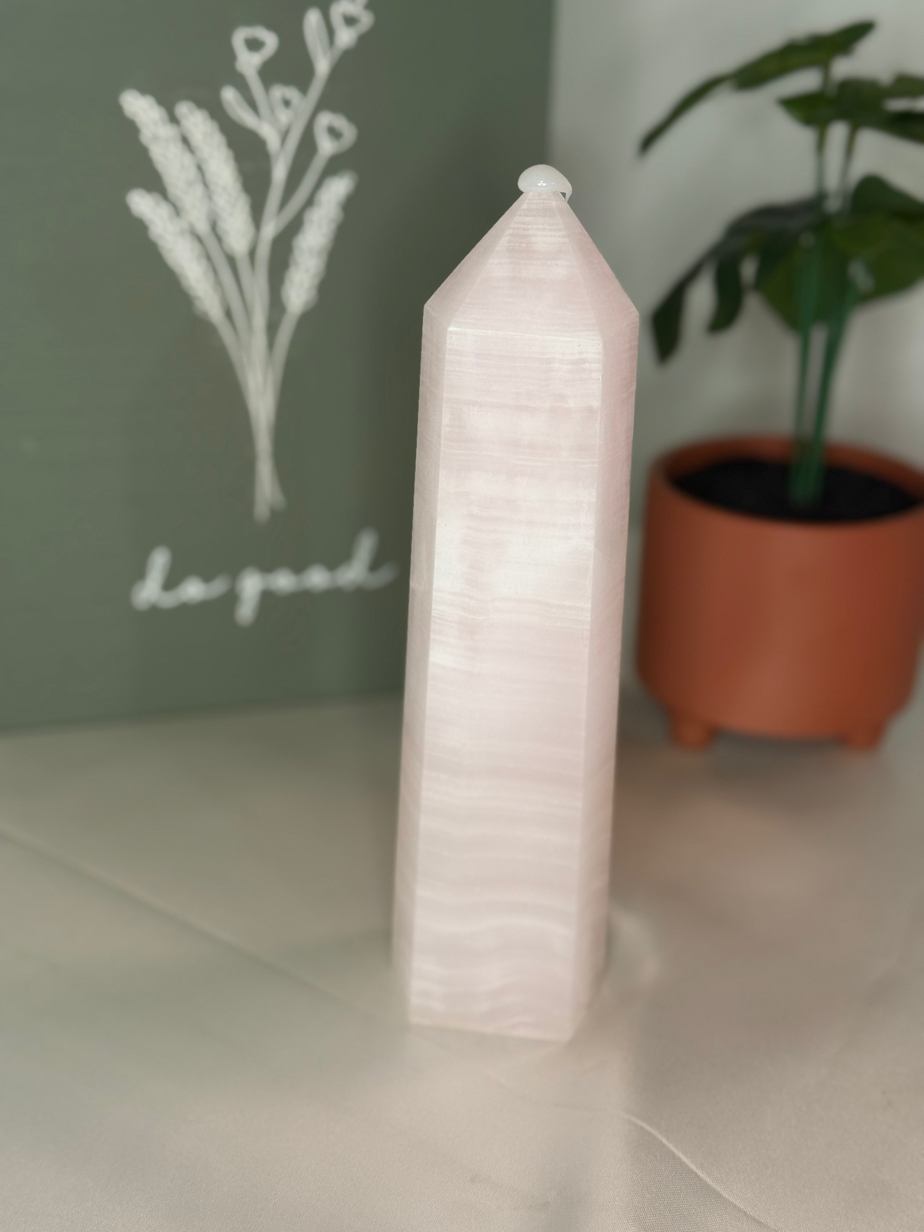 Pink calcite tower (UV reactive)