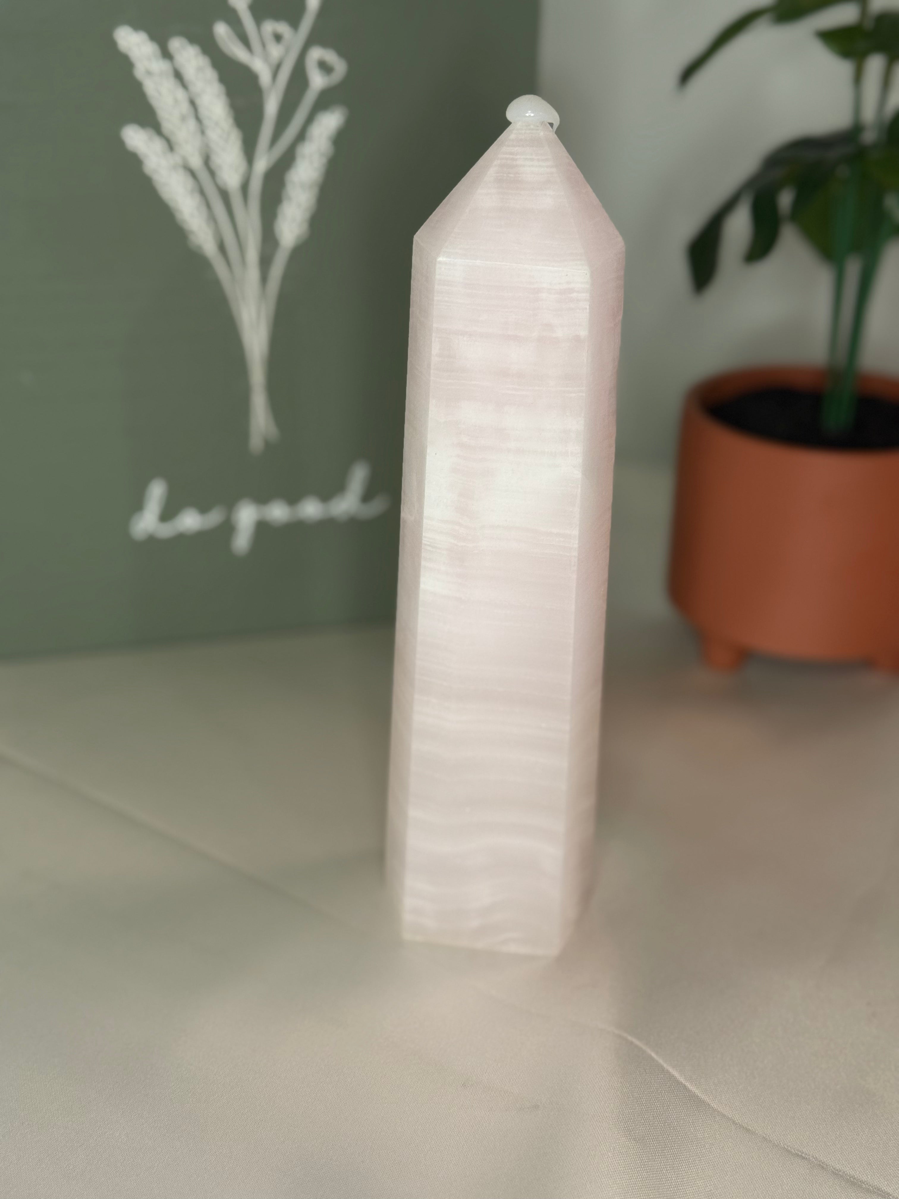 Pink calcite tower (UV reactive)