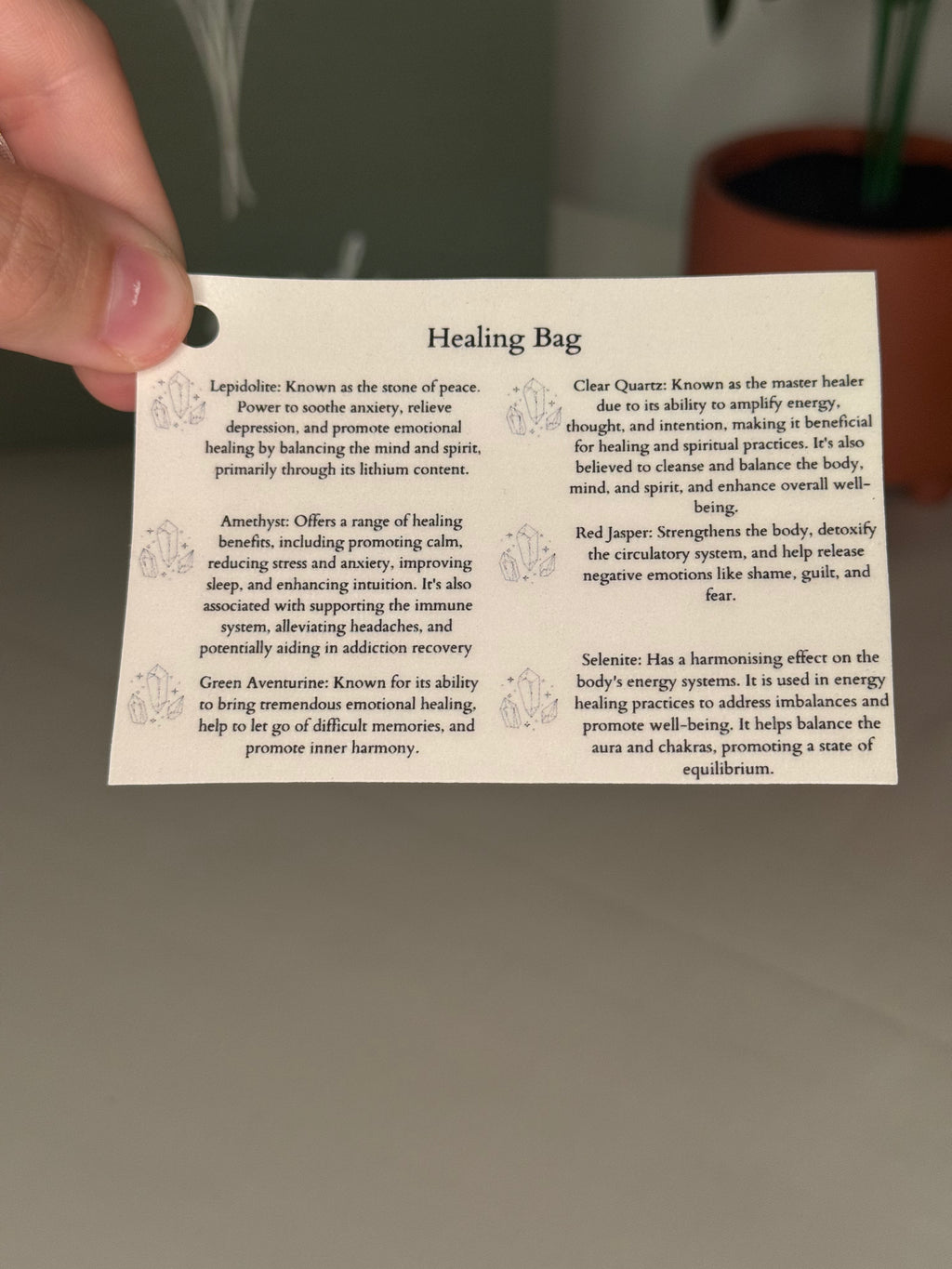 Healing grab bag