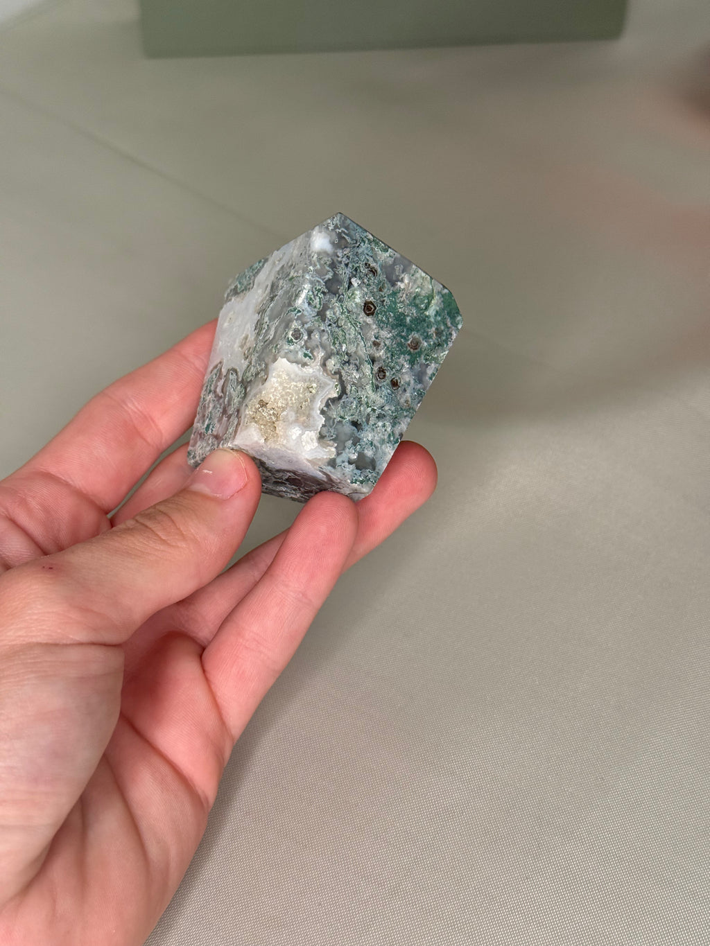 Moss agate freeforms