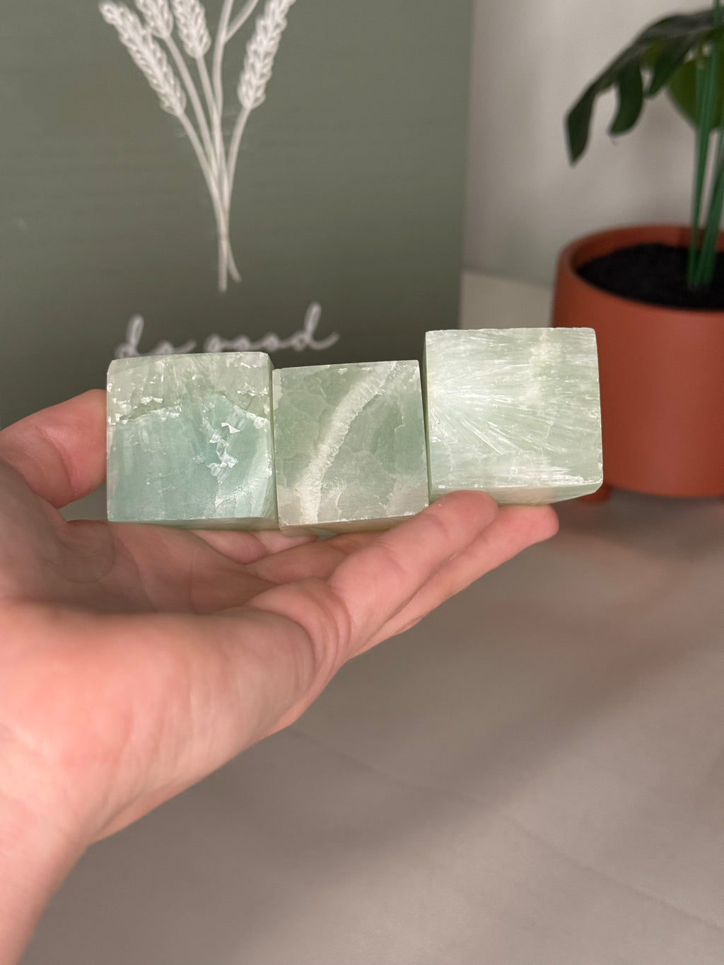 Floating Caribbean calcite cubes
