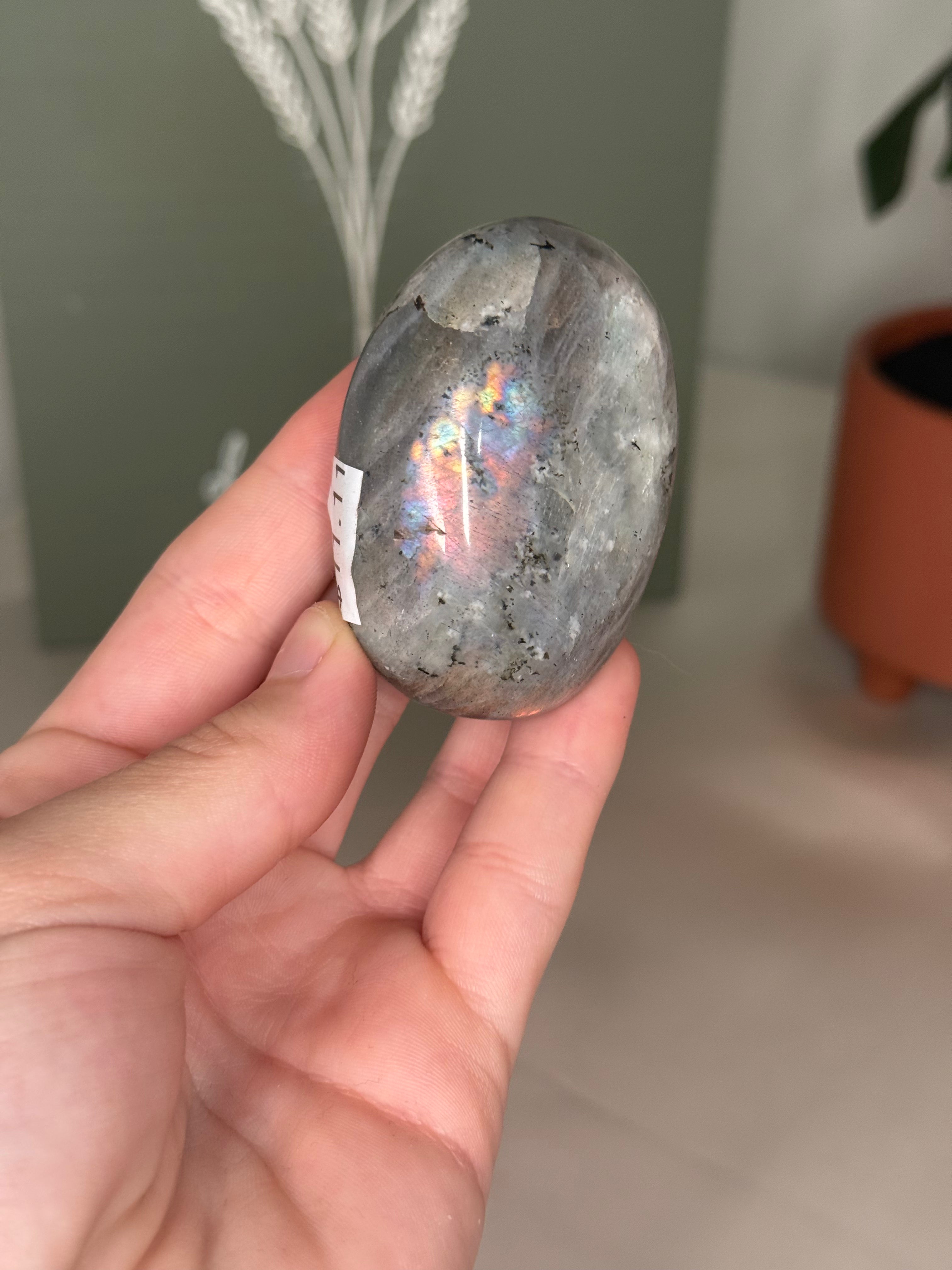 Labradorite palm stones