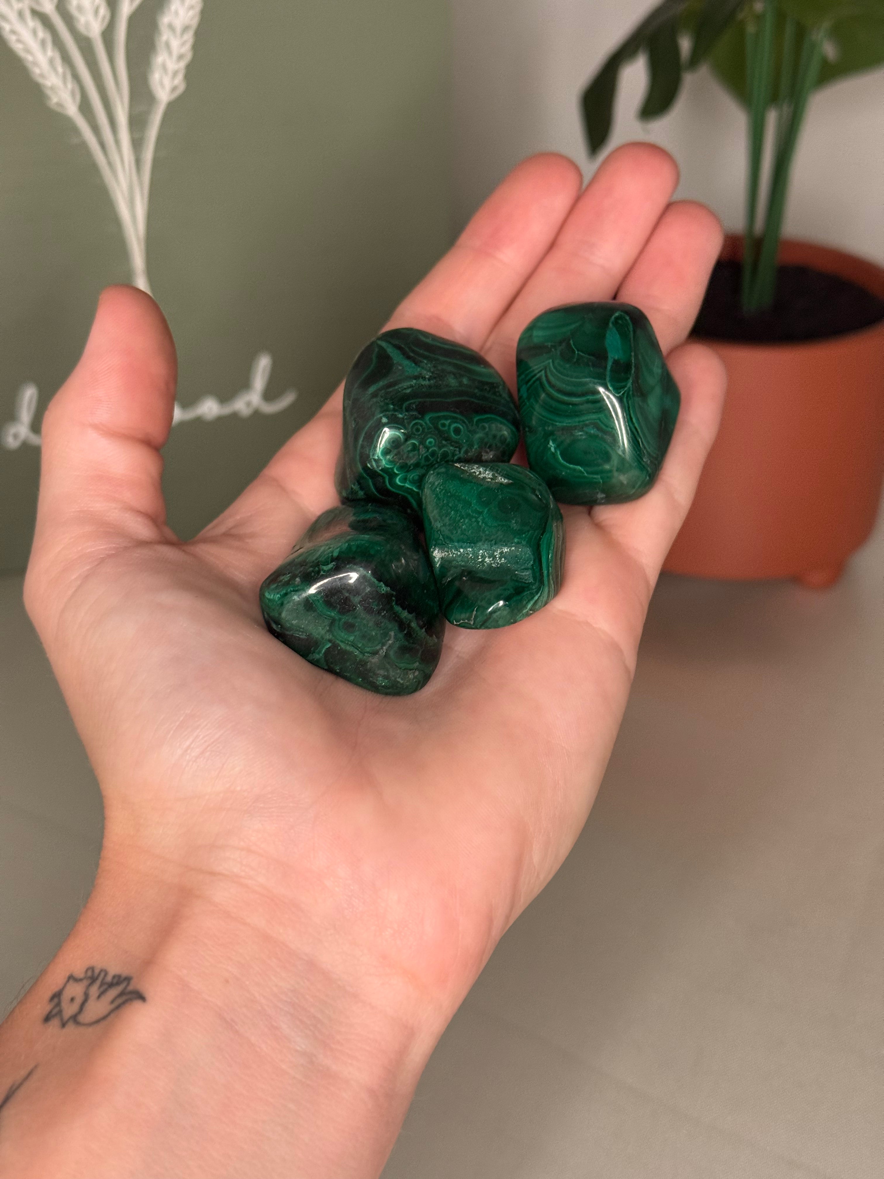 Malachite tumbles
