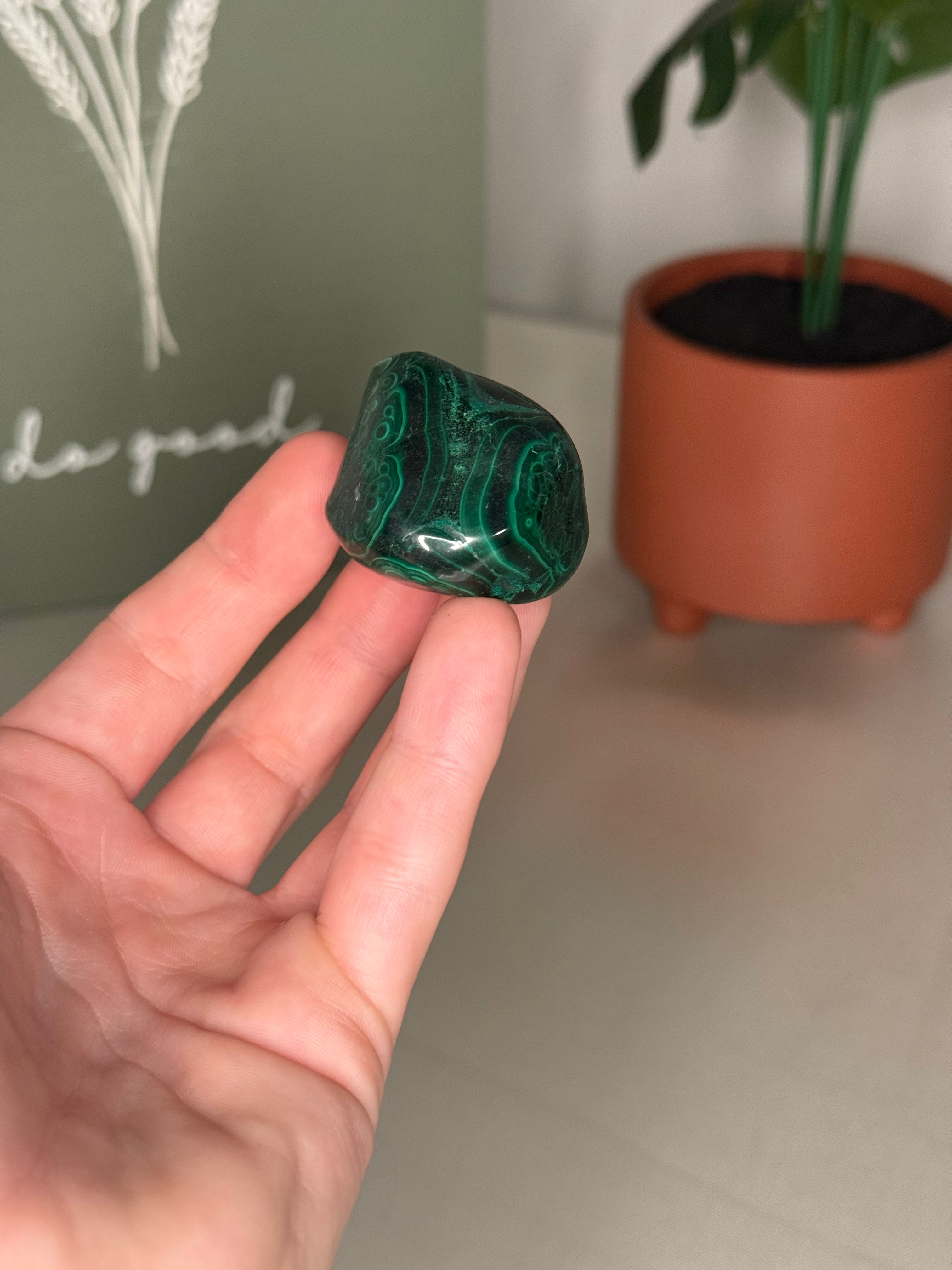 Malachite tumbles