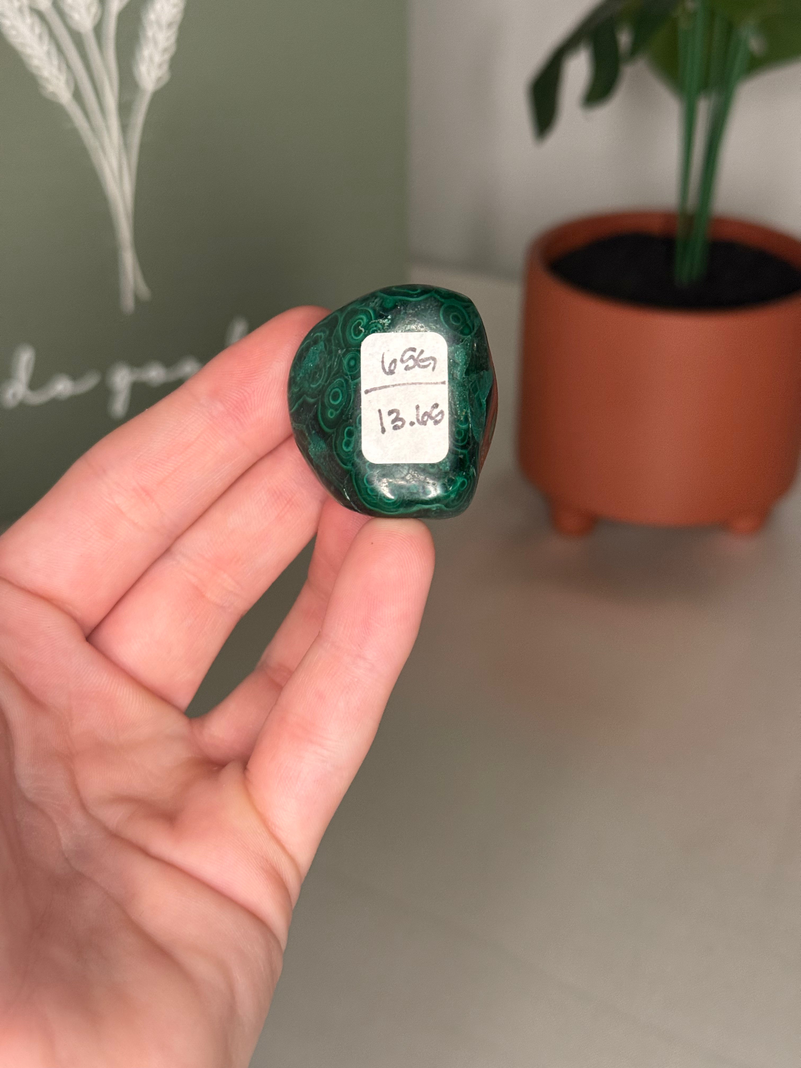 Malachite tumbles