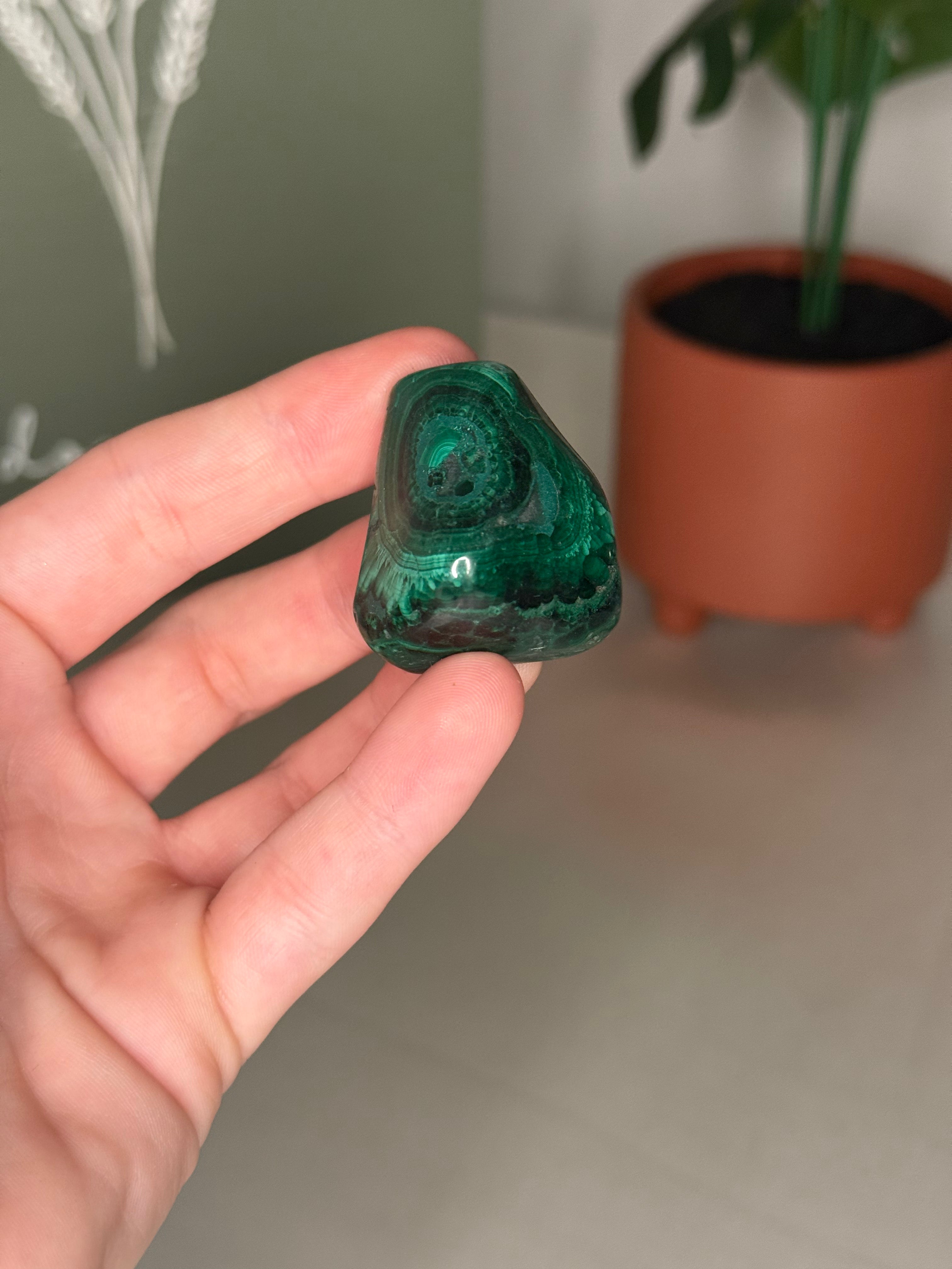 Malachite tumbles