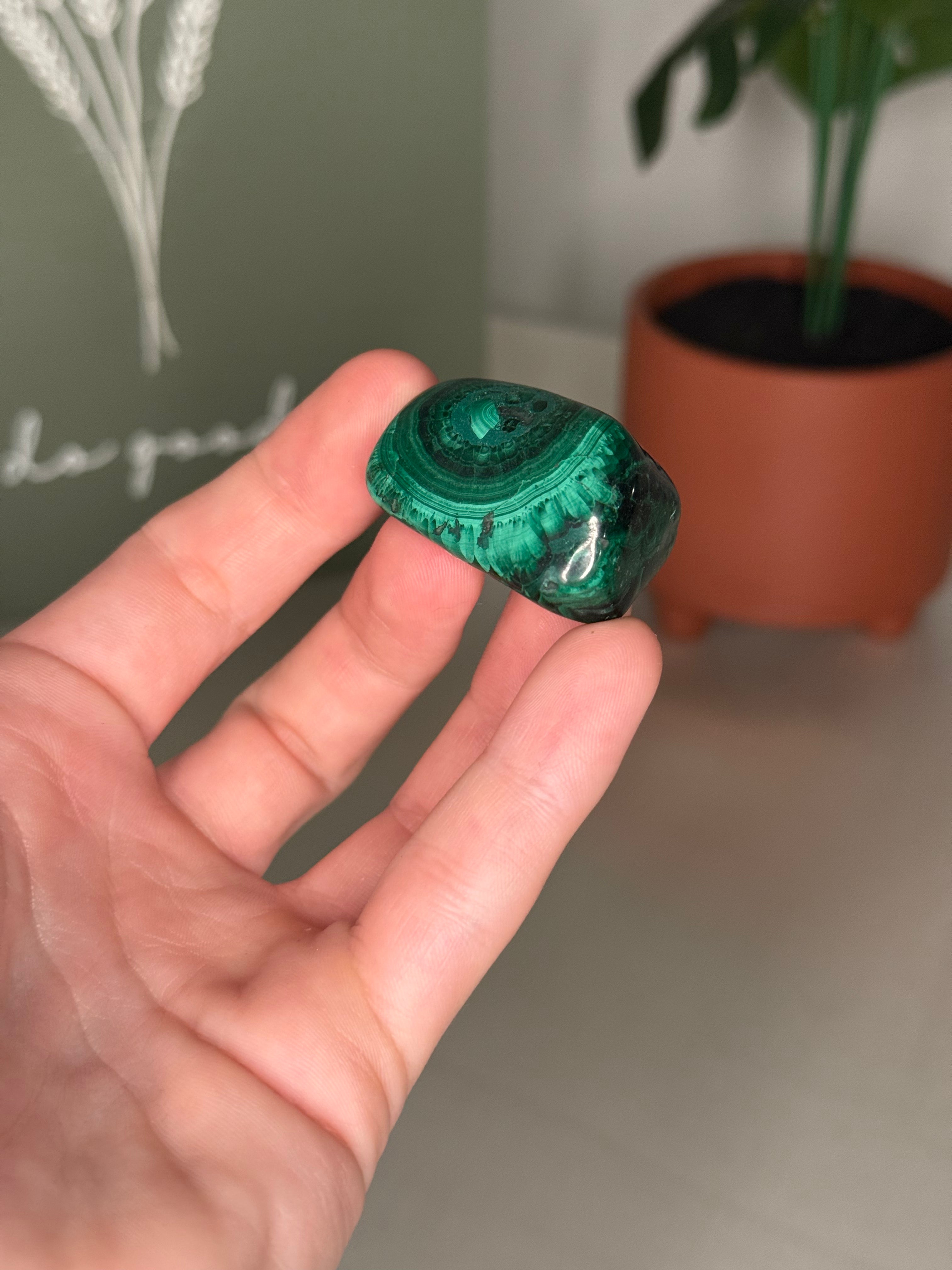 Malachite tumbles