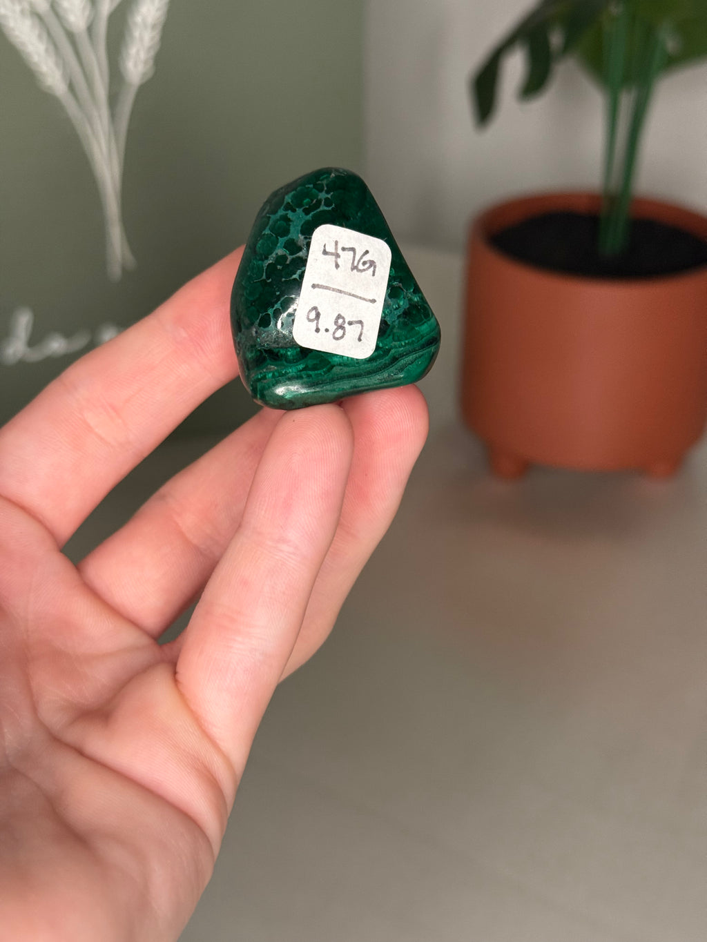 Malachite tumbles