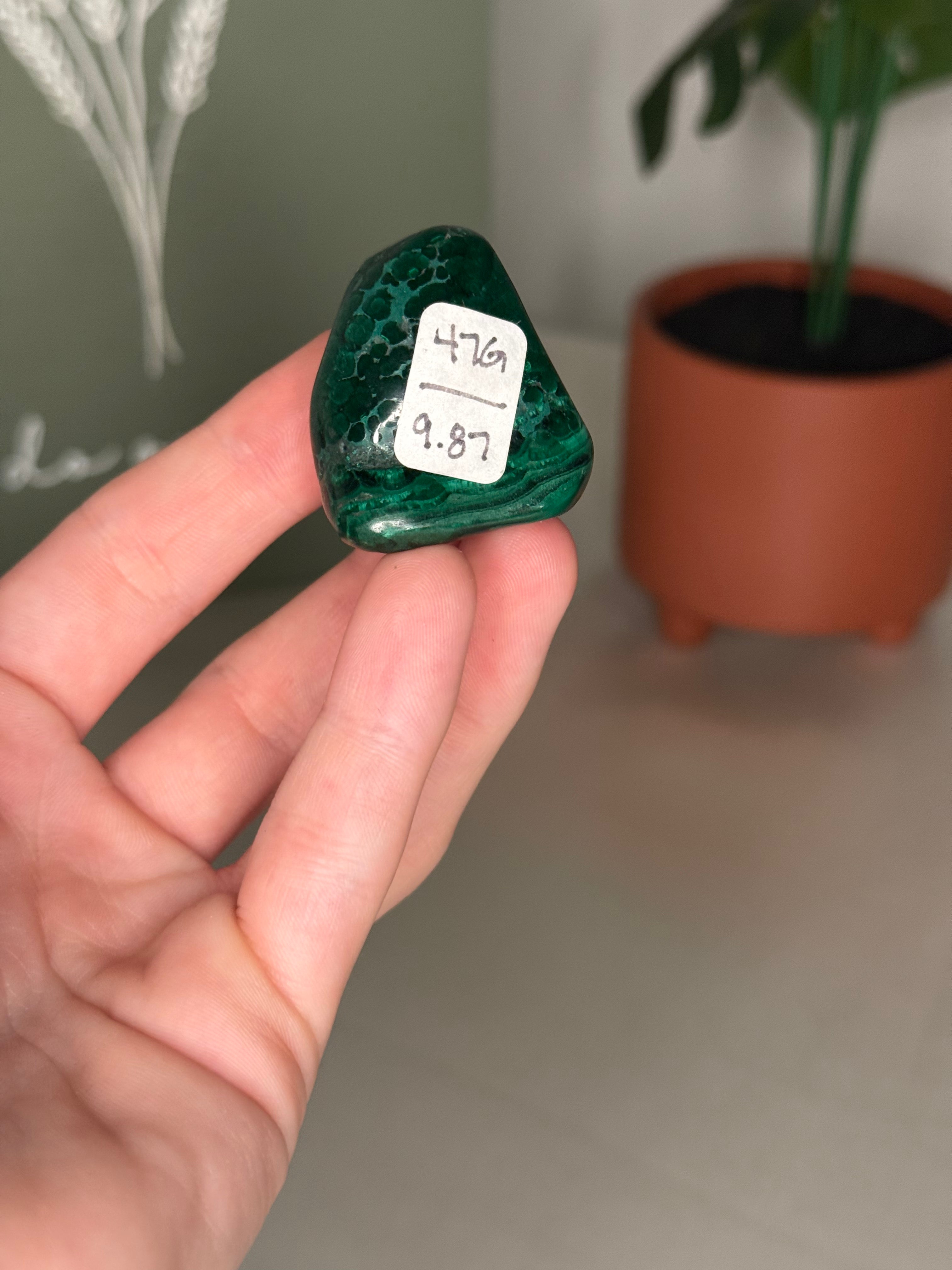 Malachite tumbles
