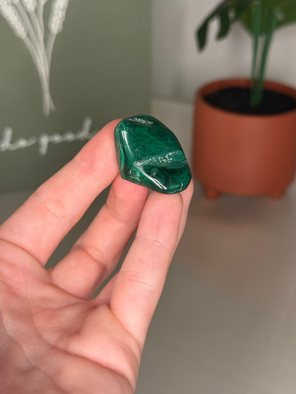 Malachite tumbles