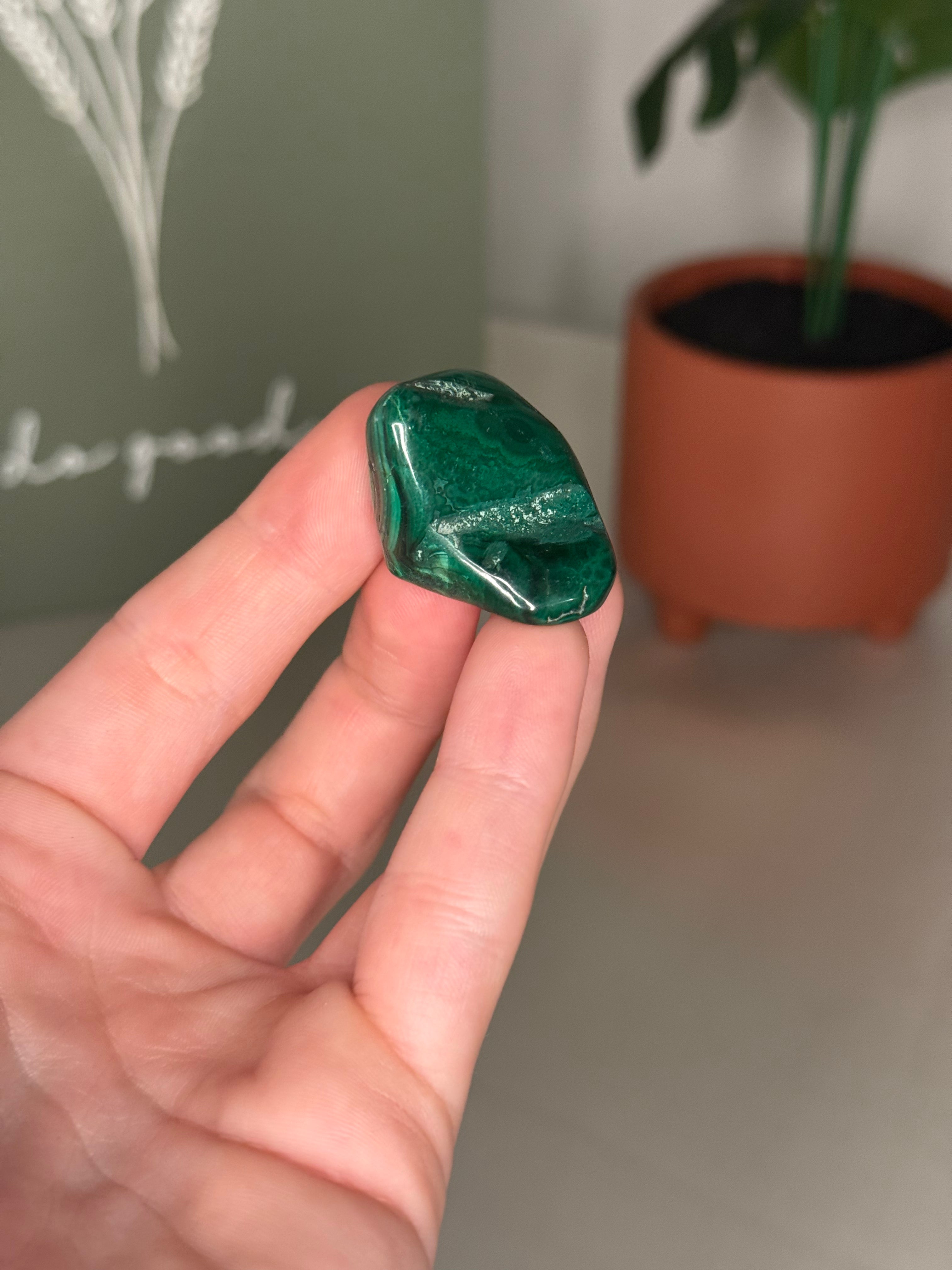 Malachite tumbles