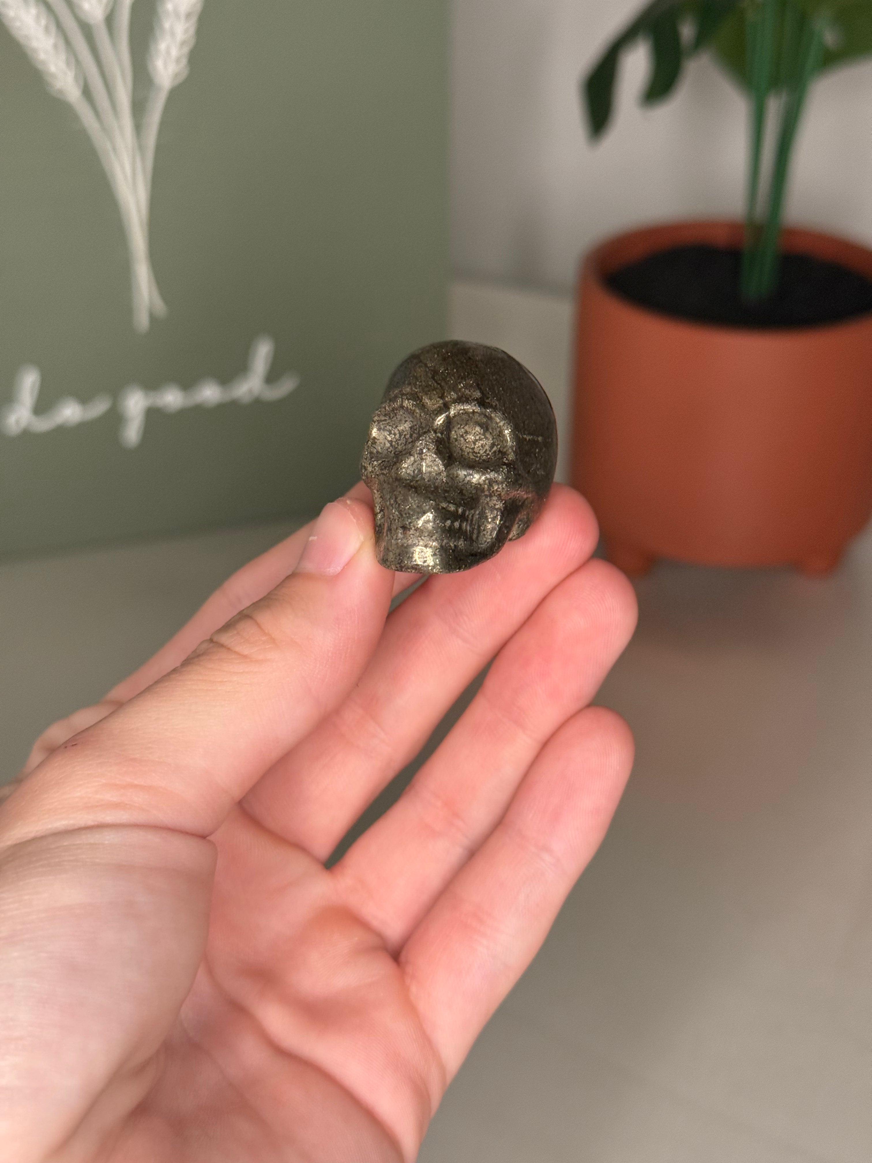 Pyrite skull