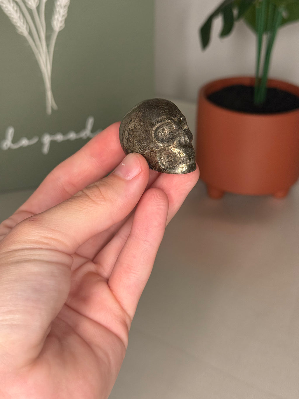 Pyrite skull