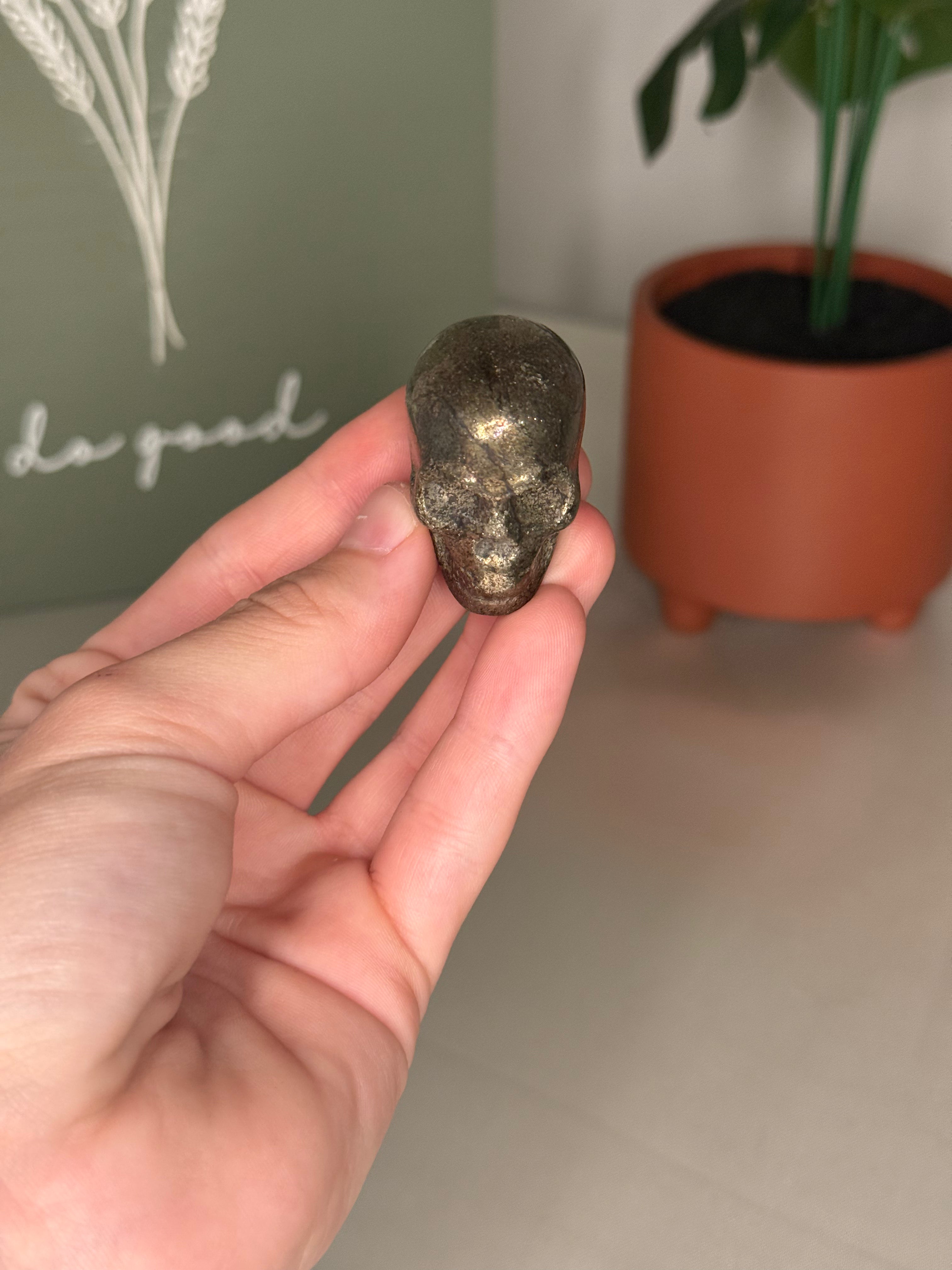 Pyrite skull