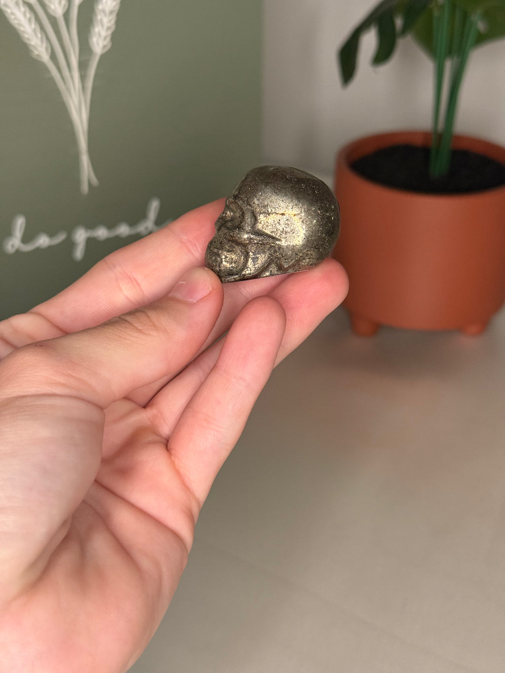 Pyrite skull