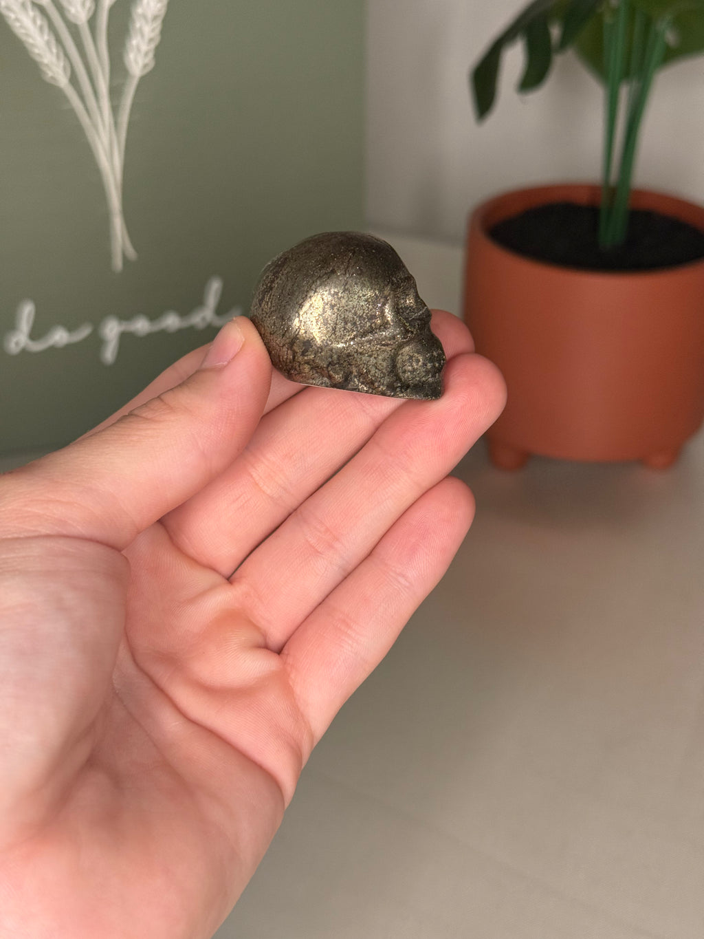 Pyrite skull