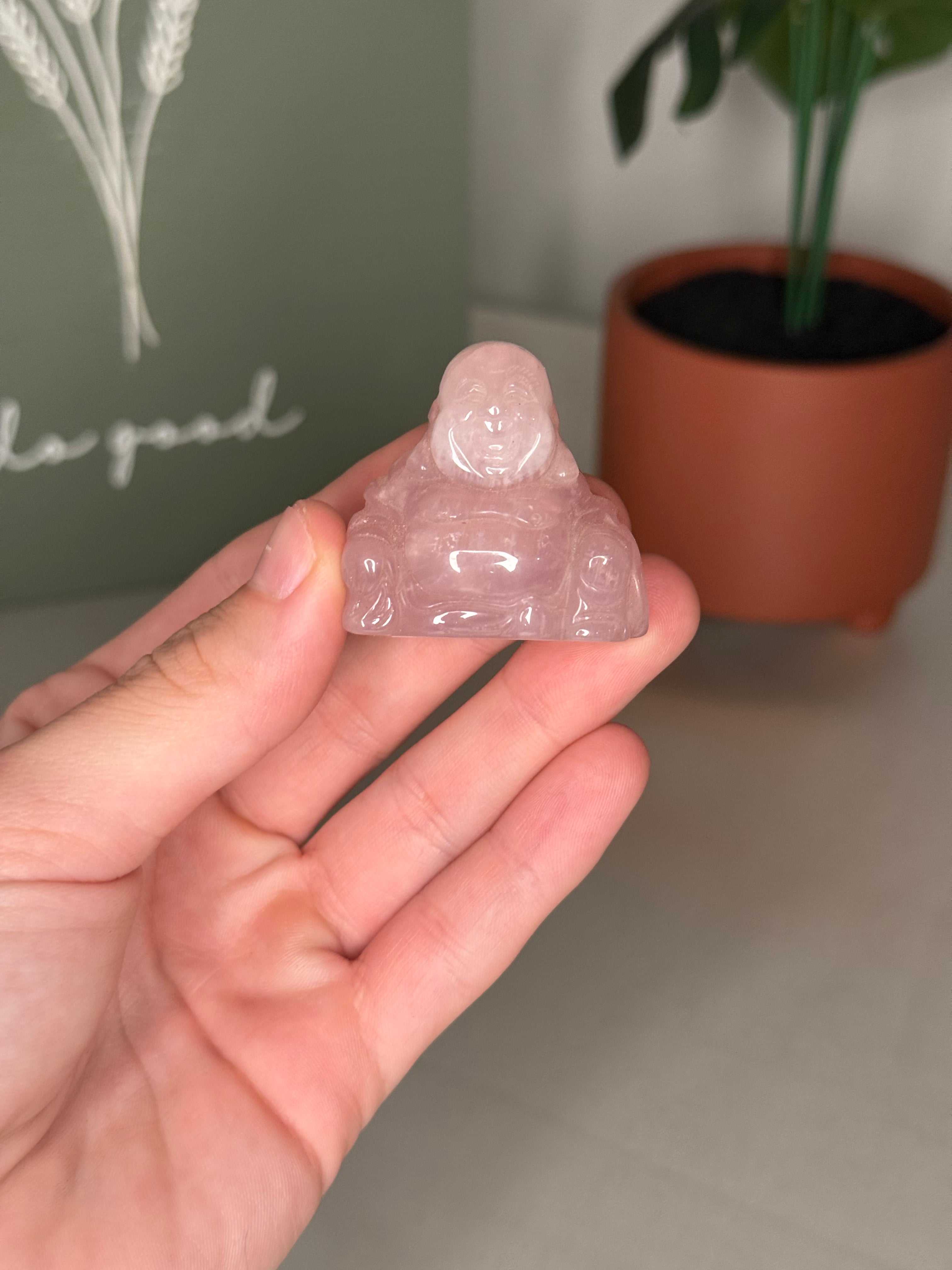 Rose quartz buddah