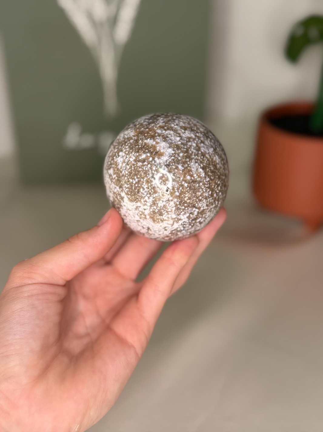 Ocean jasper sphere