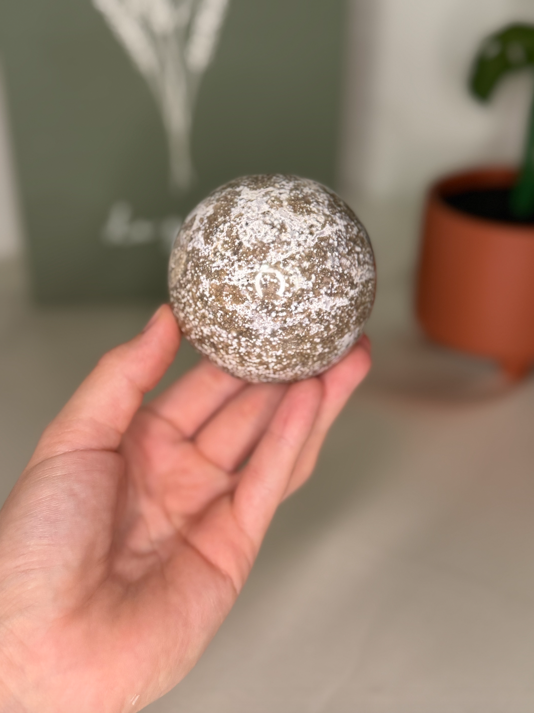 Ocean jasper sphere