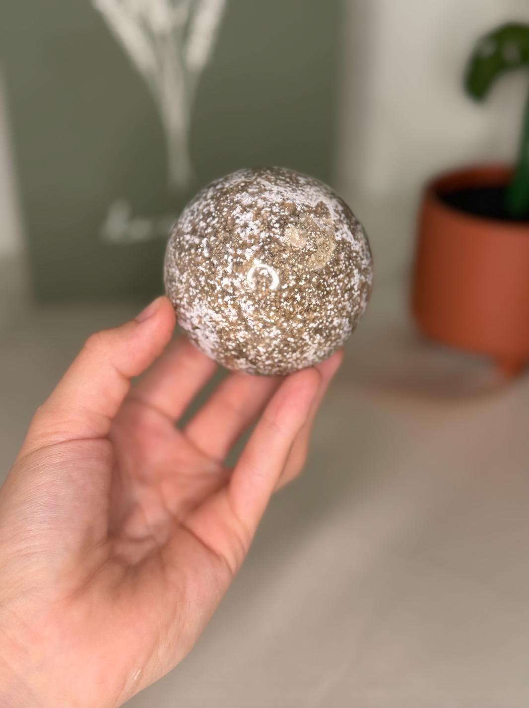 Ocean jasper sphere