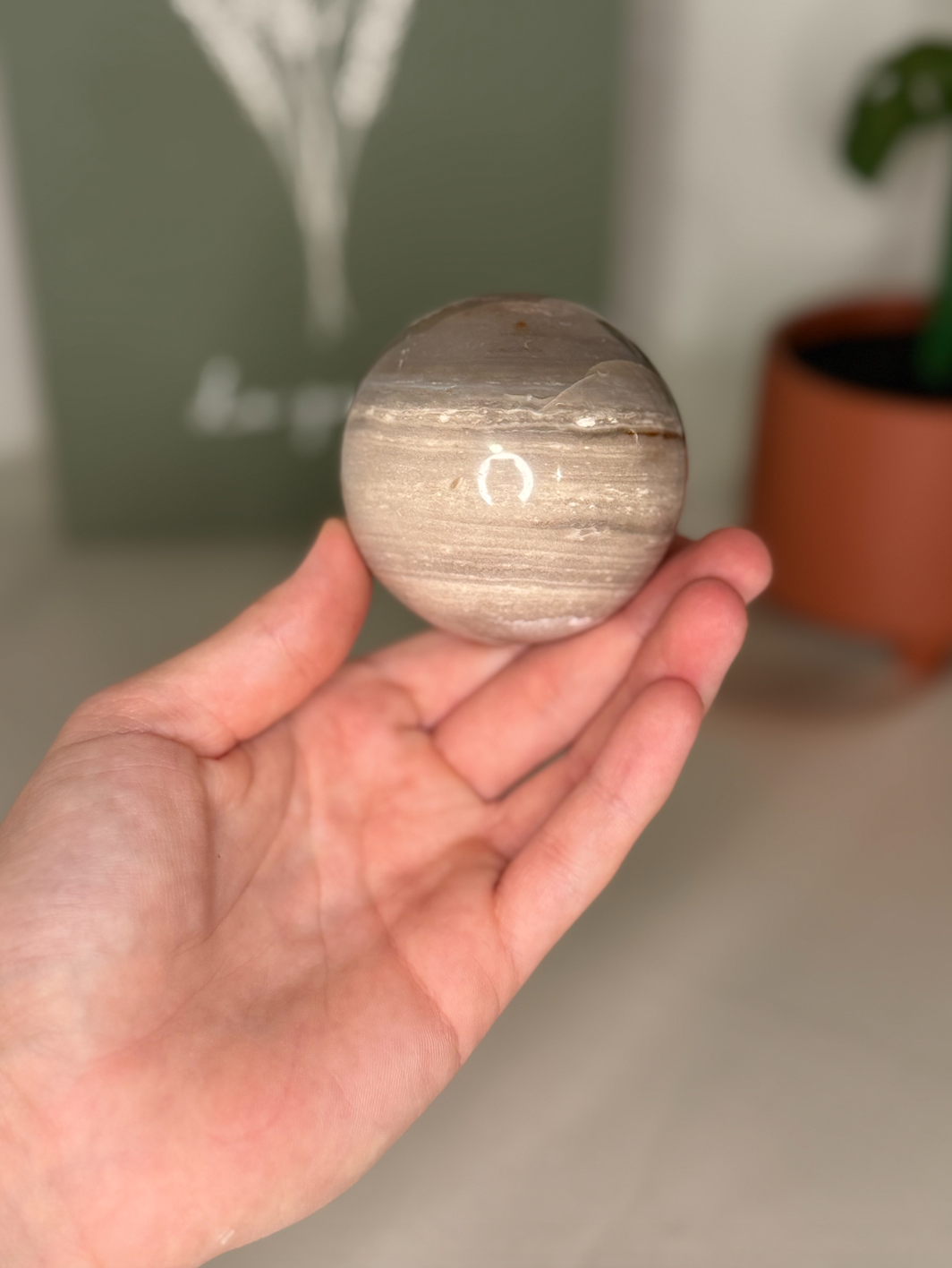 Ocean jasper sphere