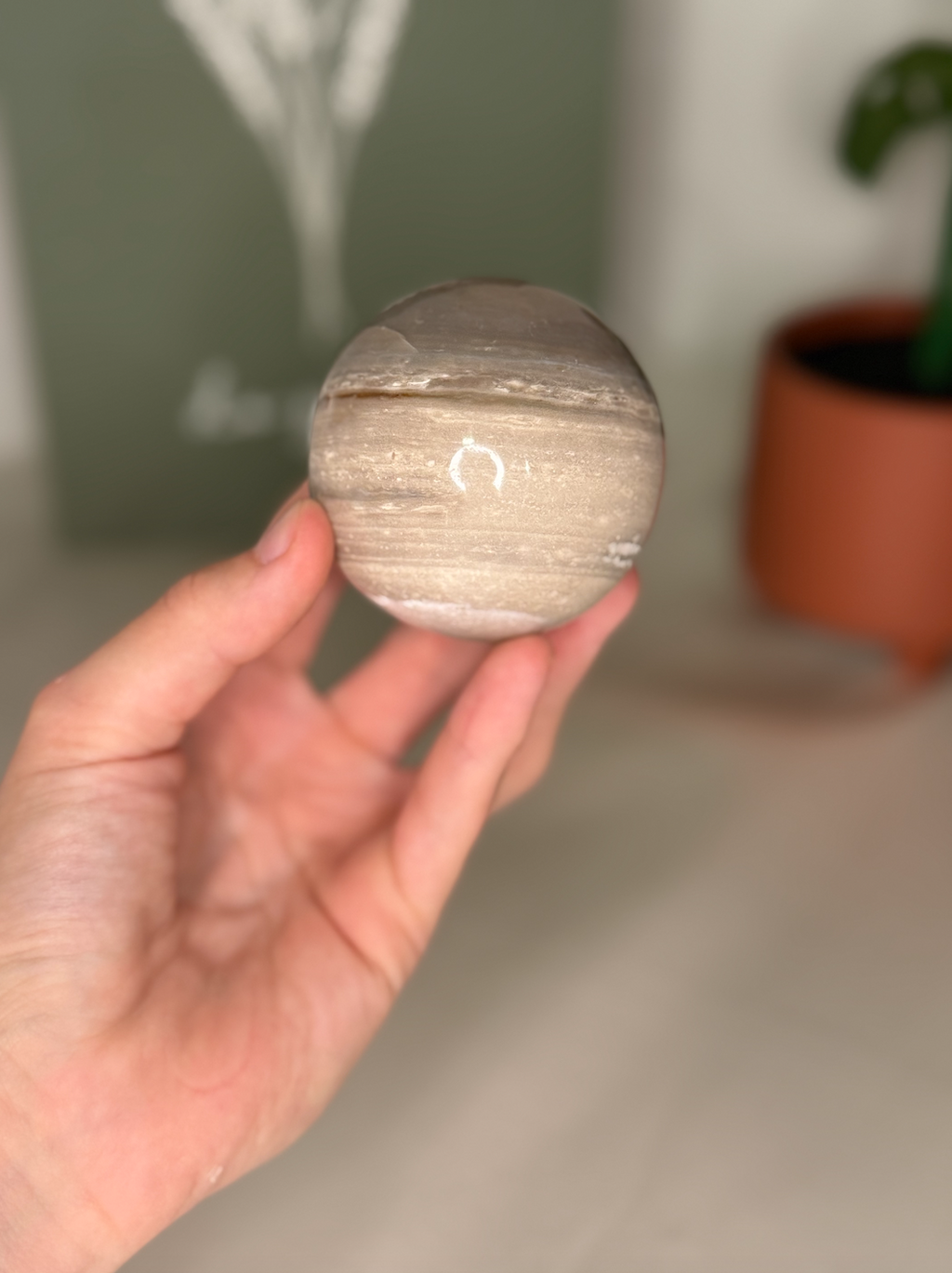 Ocean jasper sphere